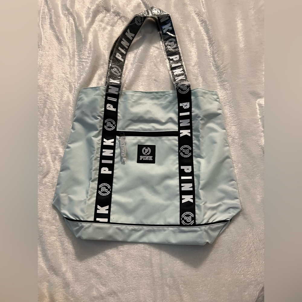 Victoria’s Secret- NWT -PINK Varsity Zip-Up Tote - Seafoam